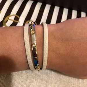 Henri Bendel Rivet Leather Cuff Bracelet
